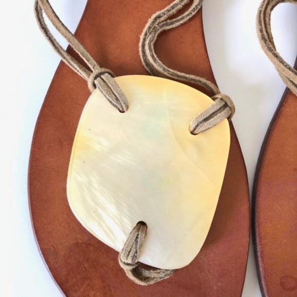 Balamani Shell, Suede and Leather Sandals - Picture 2 of 6